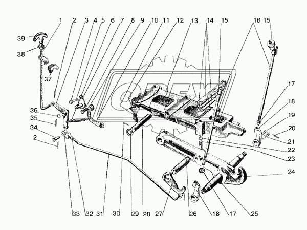 Крюк прицепной гидрофицированный (по заказу, кроме трактора «БЕЛАРУС-82П»)